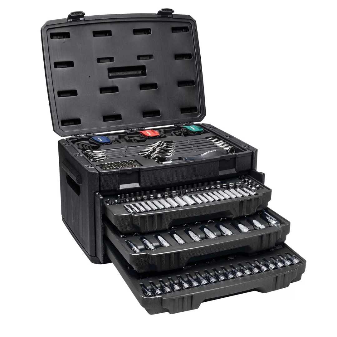 205-Piece Master Mechanic Mechanics SAE Metric Socket & Tool Set W/ Case