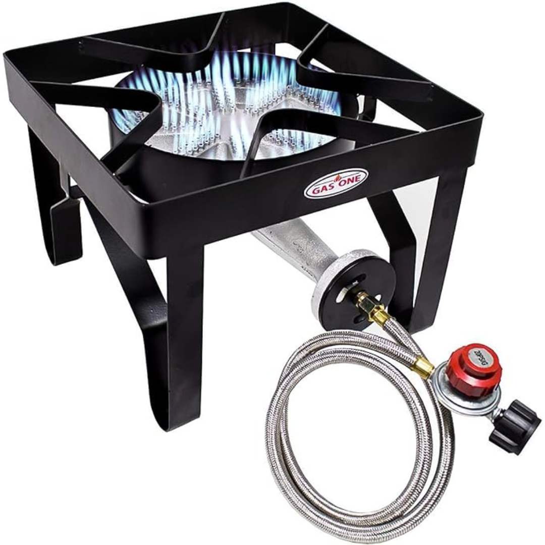 GasOne Square Heavy Duty Single Burner Stove Propane Gas Cooker