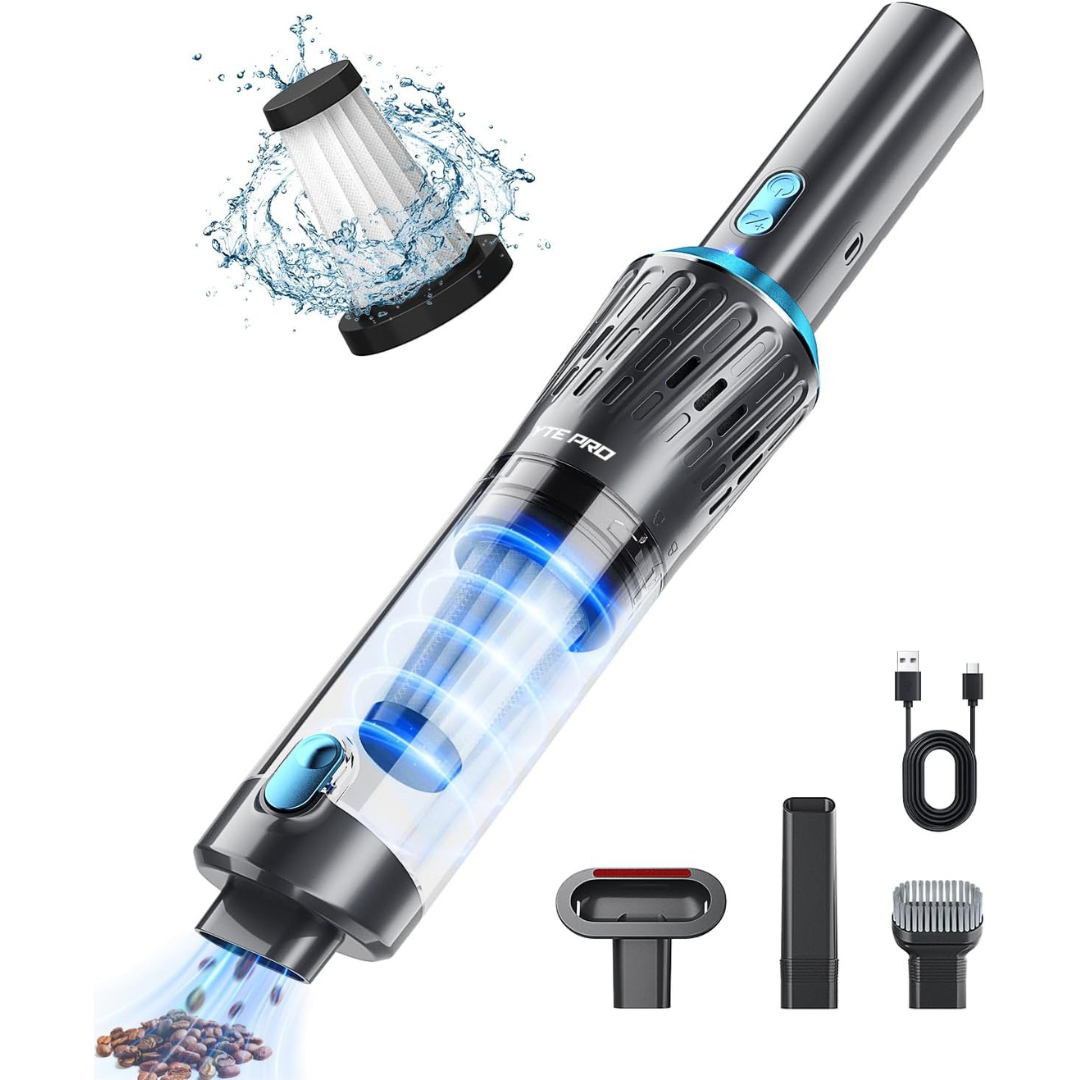 Rechargeable Handheld Cordless Car Vacuum Cleaner w/ HEPA Filter