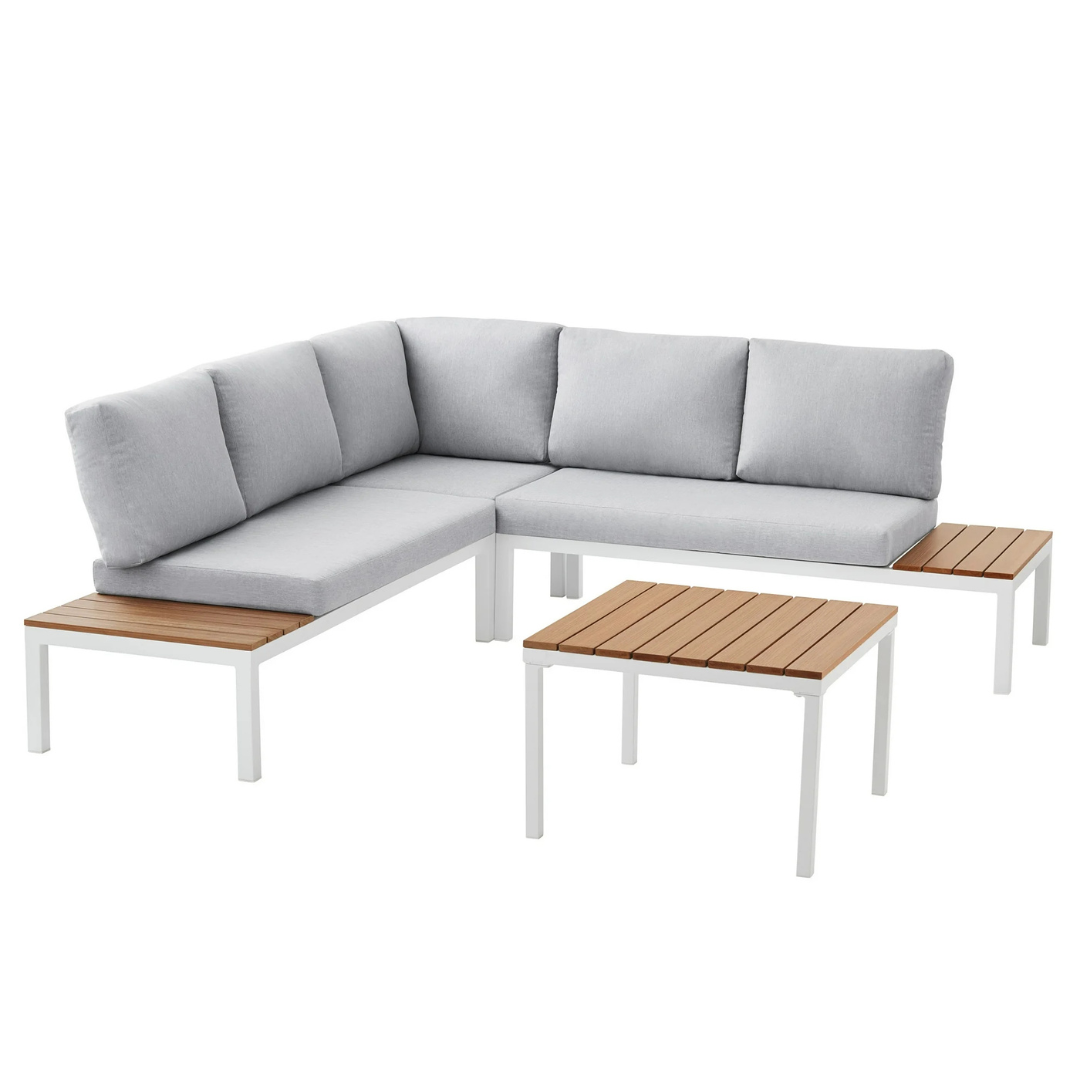 4-Piece Mainstays Oakleigh Seats 5 Outdoor Chaise Sectional Set with Table