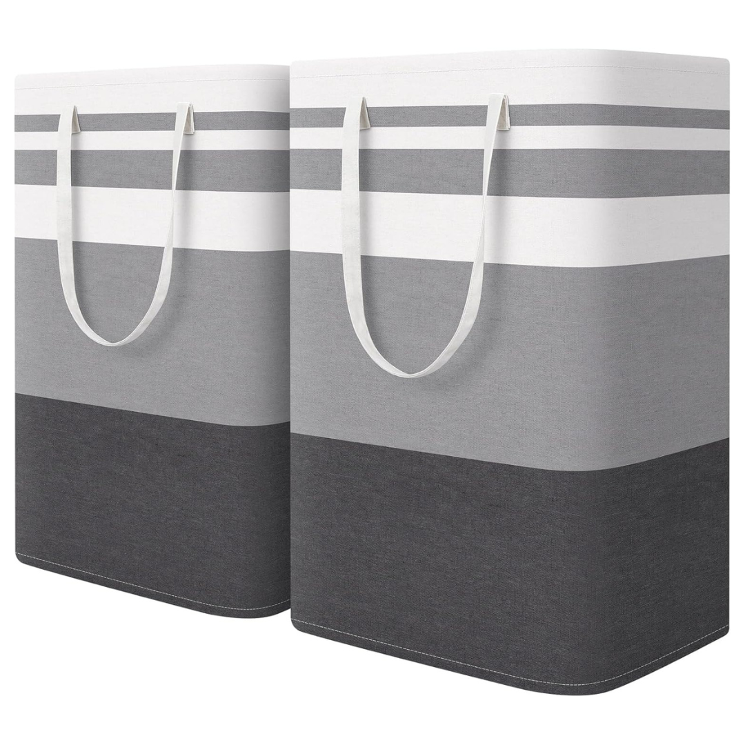 2-Pack HomeHacks 75L Large Waterproof Freestanding Laundry Basket