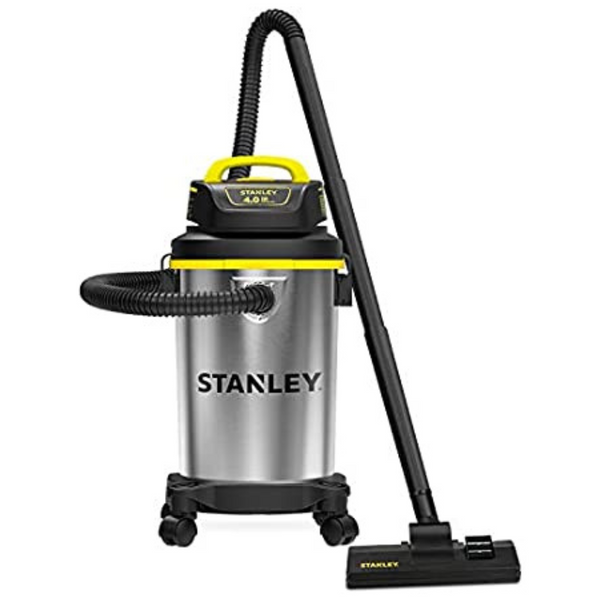 Stanley 4HP Wet/Dry Vacuum with 4-Gallon Stainless Steel Tank