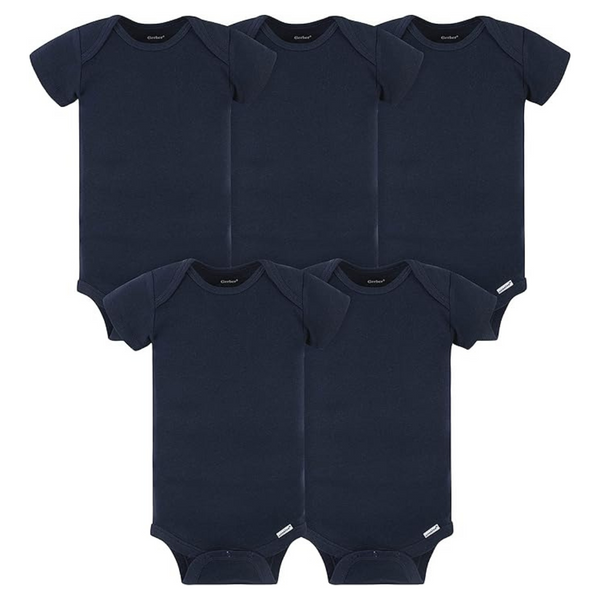 Gerber Baby 5-Pack Solid Onesie Bodysuits