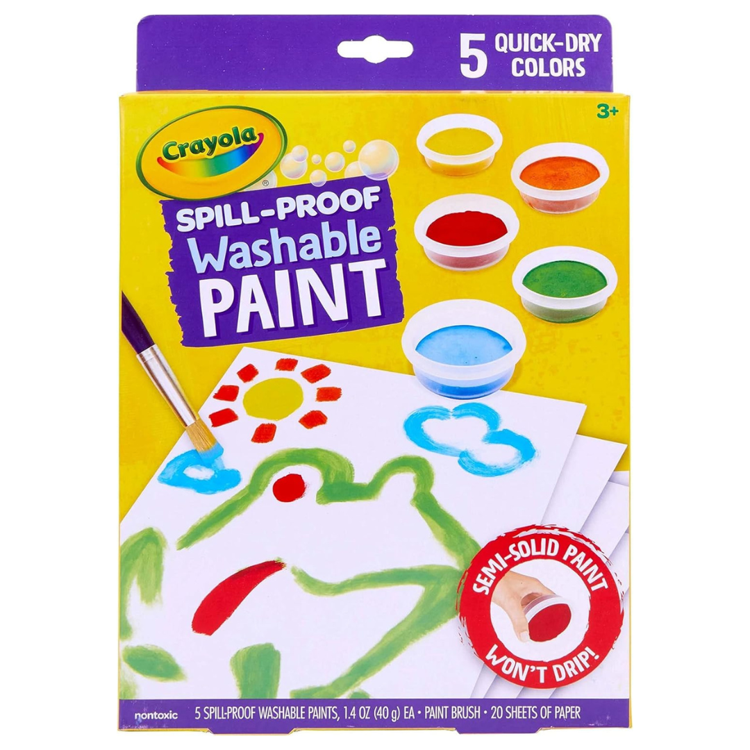 Crayola Spill Proof Paint Set, Washable Paint For Kids