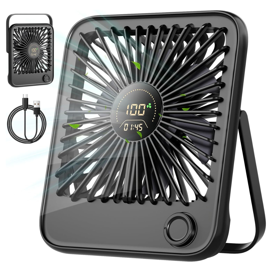 USB Desk Fan With 100 Wind Speeds