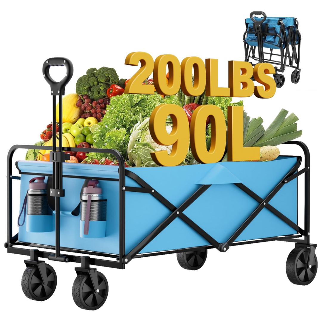 Collapsible Utility Folding Grocery Wagon