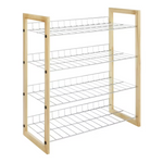 Whitmor Wood & Chrome 4 Tier Closet Shelf