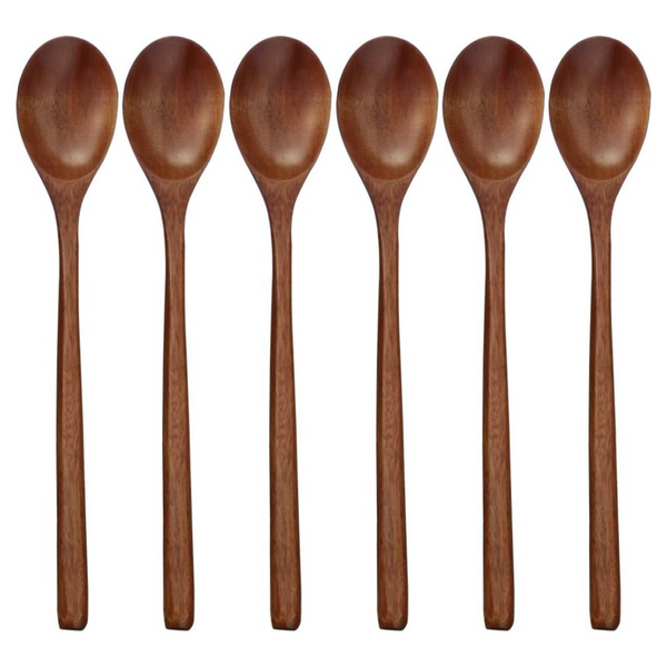 6-Pieces Adloryea 9'' Eco Friendly Table Wooden Spoons