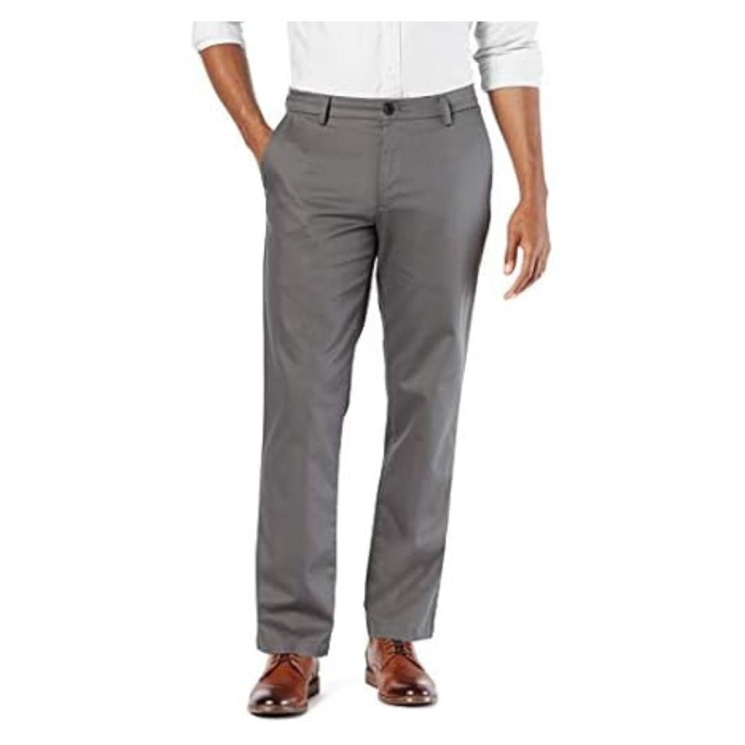 Dockers Men's Straight Fit Signature Lux Cotton Stretch Khaki Pant