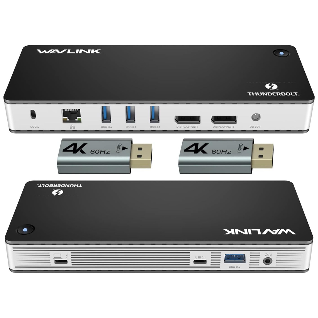 USB C Docking Station Dual Monitor To Single 8K & Dual 4K Display