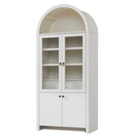 Arched 71" Wood Kitchen Storage Cabinet