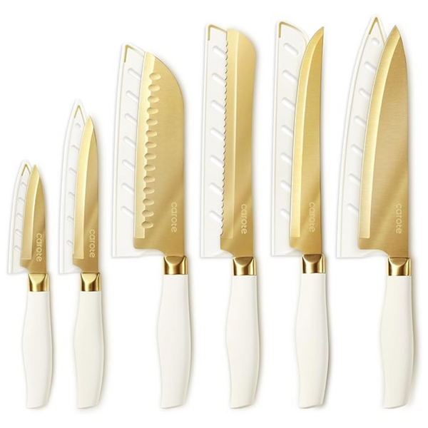 12-Piece CAROTE Stainless Steel Kitchen Knife Set