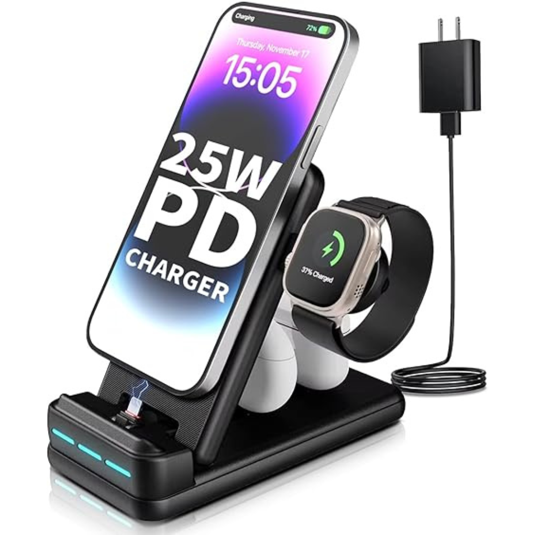 4 in 1 Foldable 25W PD Charger Stand