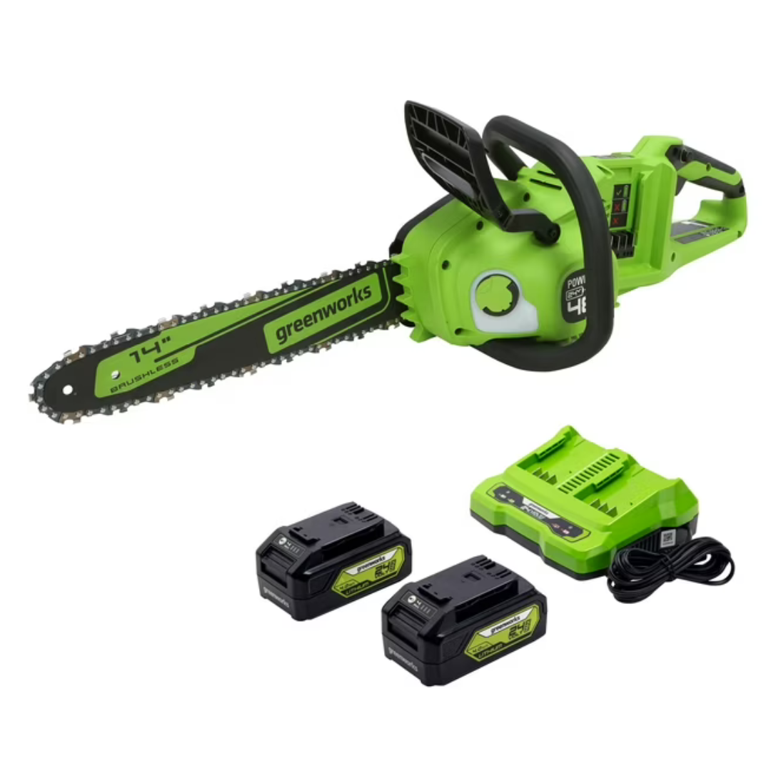 Greenworks 48V 14" Brushless Cordless Chainsaw