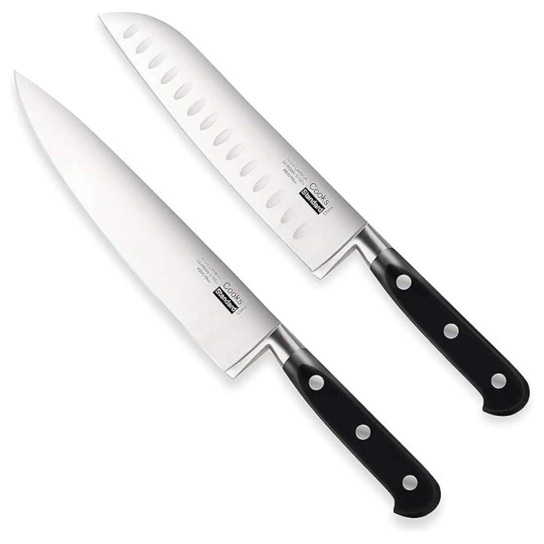 2-Piece Cooks Standard 8" High Carbon Stainless Steel Knife Set