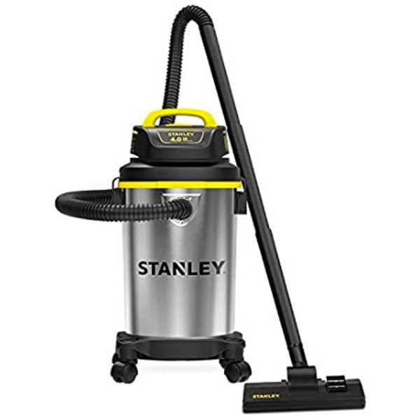 Stanley 4HP Wet/Dry Vacuum with 4-Gallon Stainless Steel Tank