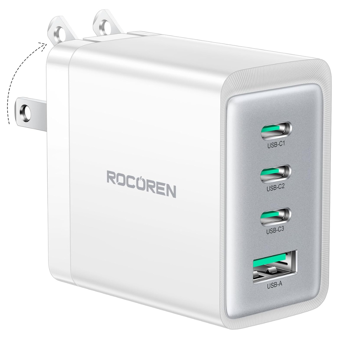 Rocoren 67W GaN V 3x USB-C & 1x USB-A Wall Charger