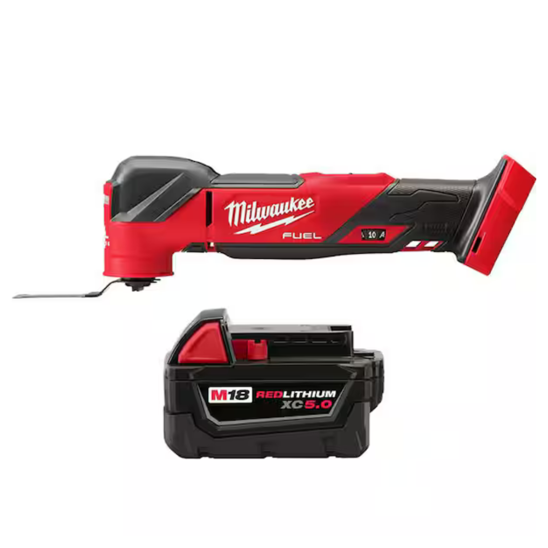 Milwaukee M18 FUEL 18-Volt Lithium-Ion Cordless Brushless Oscillating Multi-Tool With 5.0 Ah Battery