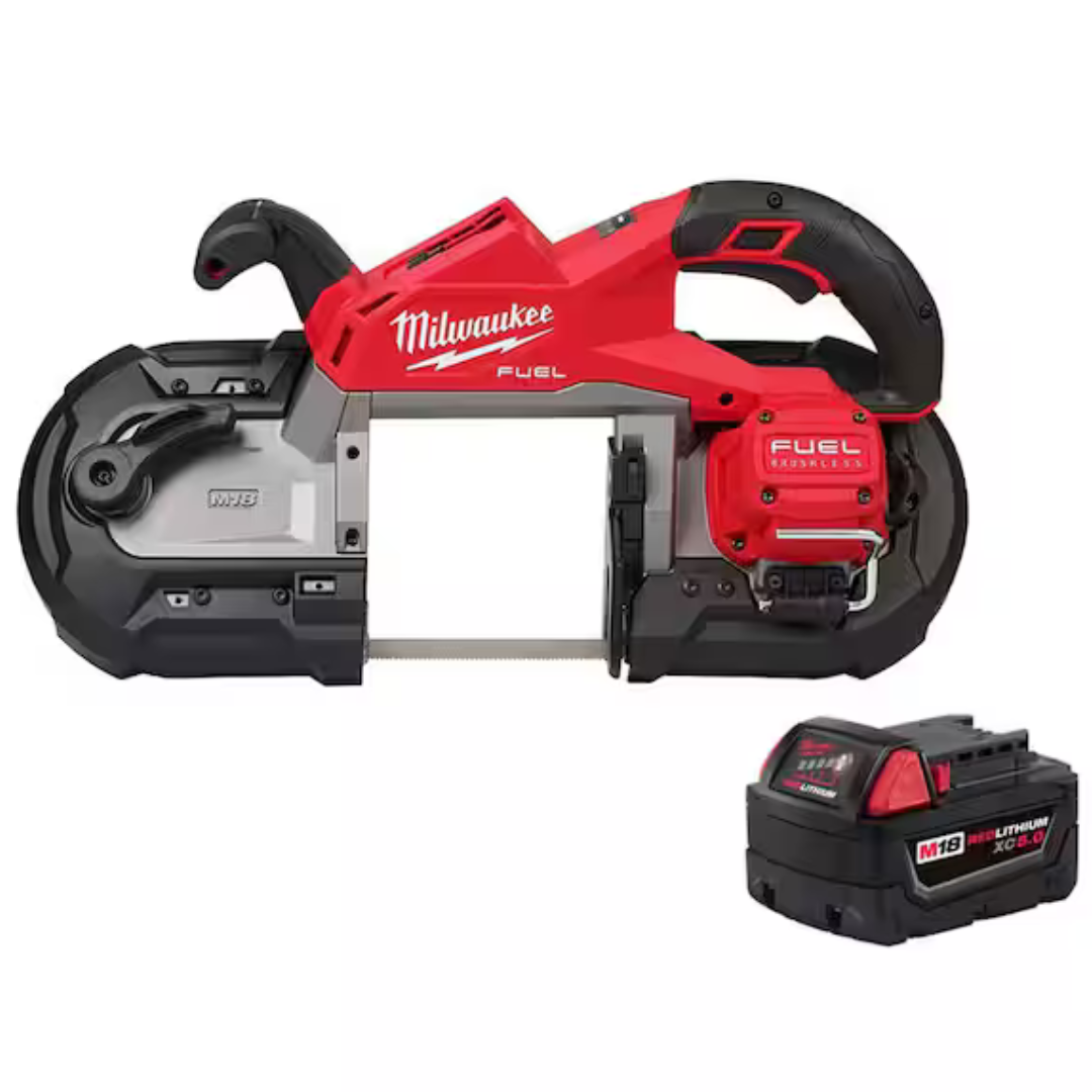 Milwaukee M18 FUEL 18V Lith-Ion Brushless Cordless Deep Cut Band Saw W/5.0 Ah Battery