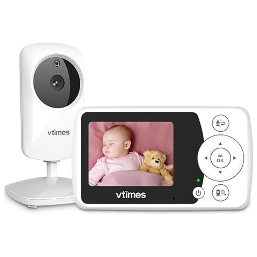 VTimes Baby Monitor With Camera And Audio 2.4" LCD Screen