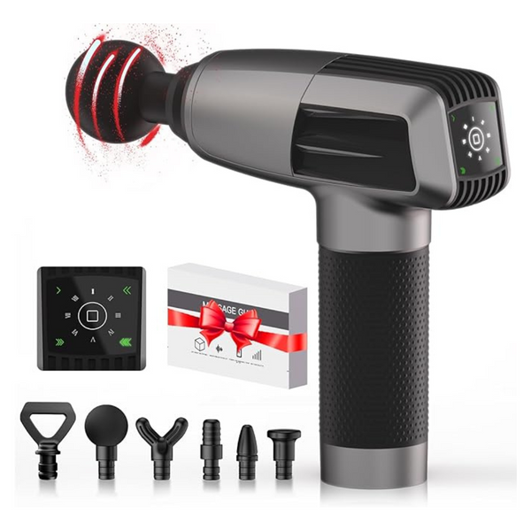 8-Speed Deep Tissue Muscle Massage Gun With 6 Heads