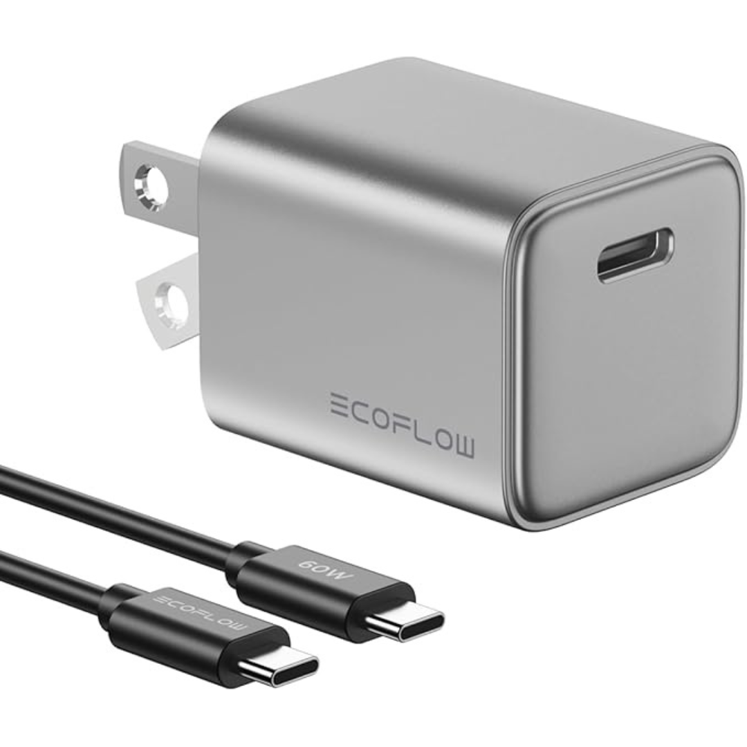 EF Ecoflow Rapid 20W GaN USB C Charger with Cable