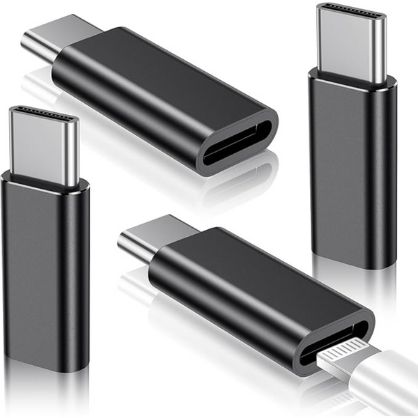 4-Pack Temdan Lightning to USB-C Adapter