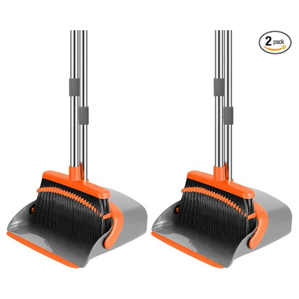 52" Long Adjustable Handle Broom Dustpan Combo