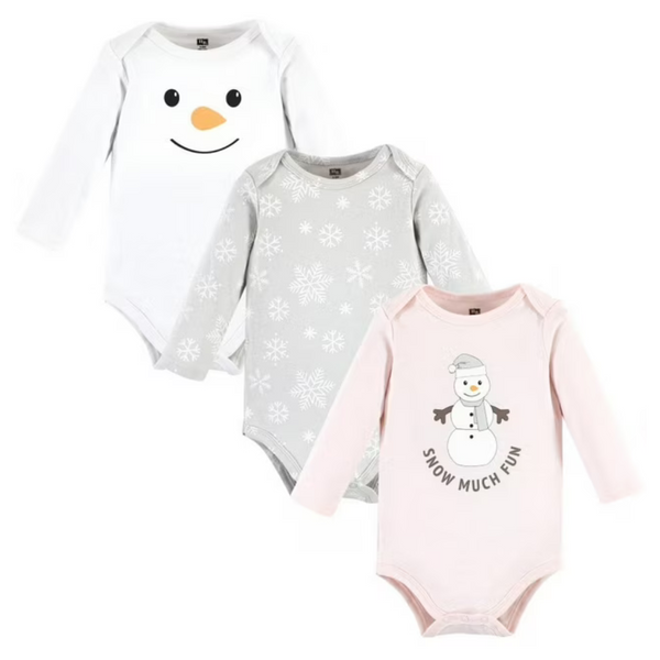 Hudson Baby Cotton Long-Sleeve Bodysuits (3-Pack)