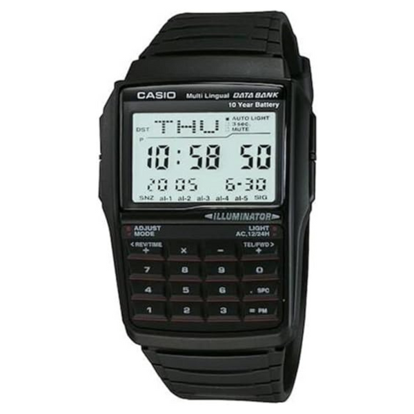 Casio Men’s Vintage Data Bank White Digital Watch