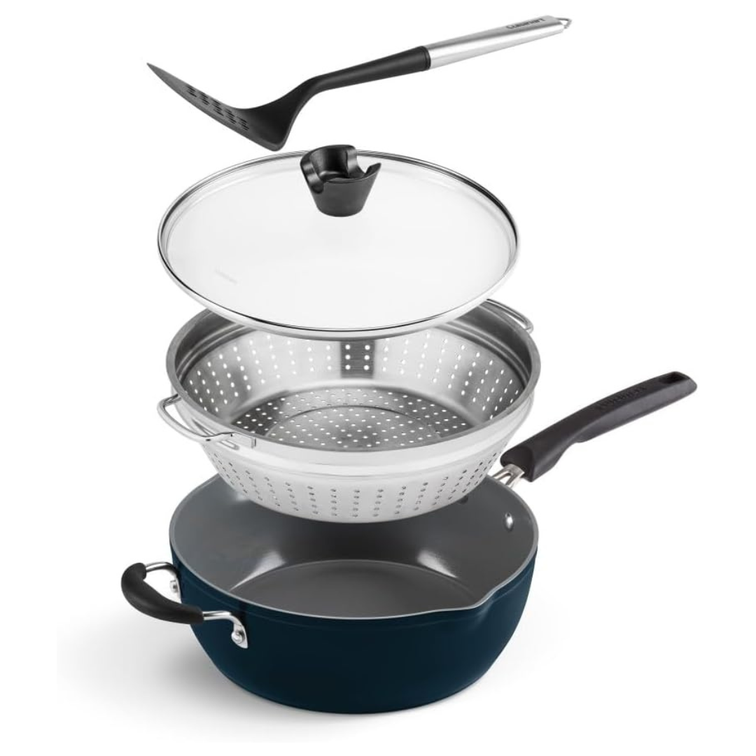 4-Pieces Cuisinart Preferred Ceramic Cookware Set (Nouveau Navy)