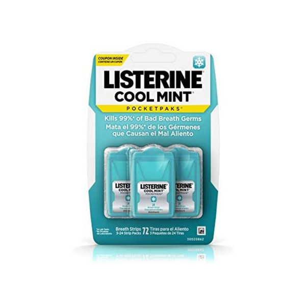 72-Count Listerine Pocketpaks Breath Strips, Cool Mint