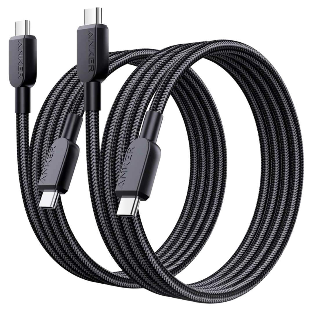 2-Pack Anker 240W 3ft USB-C To USB-C Cable