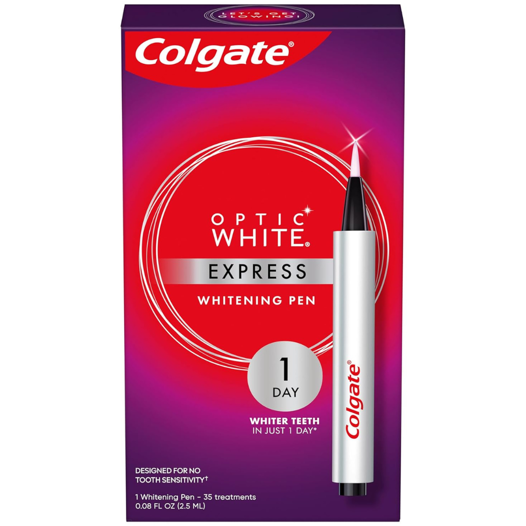 Colgate Optic White Express Enamel Safe Teeth Whitening Pen, 0.08 oz