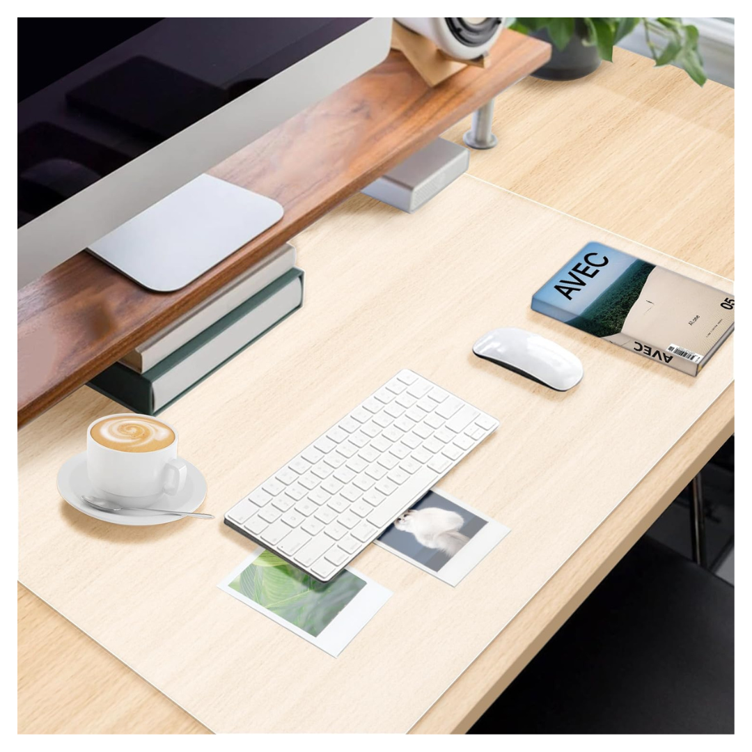 27.6'' x 14'' Clear Desk Mat With Non-Slip Design