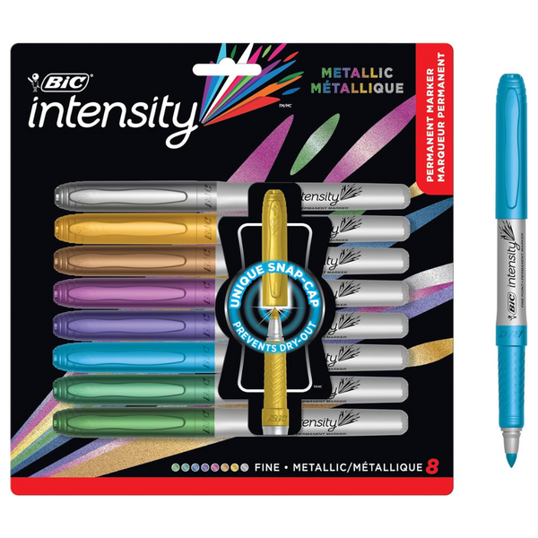 8-Count BIC Intensity Metallic Fine Point Permanent Markers