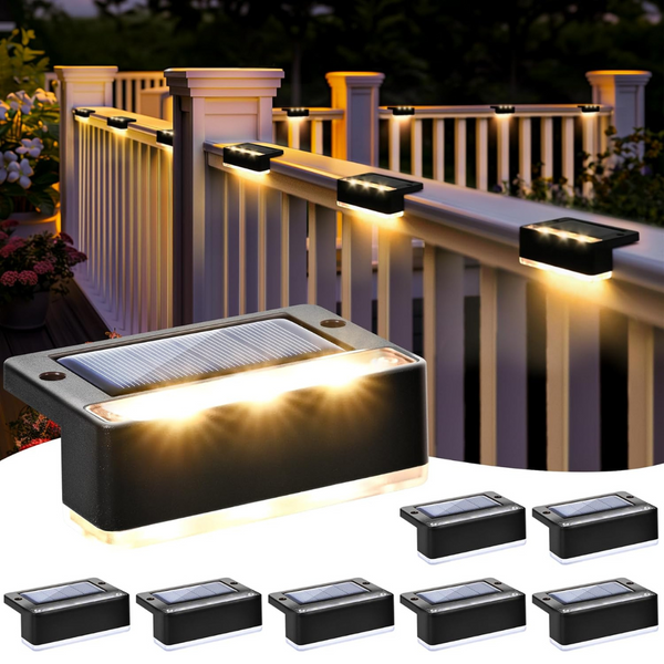 8-Pack Waterproof Outdoor Solar Stair Lights