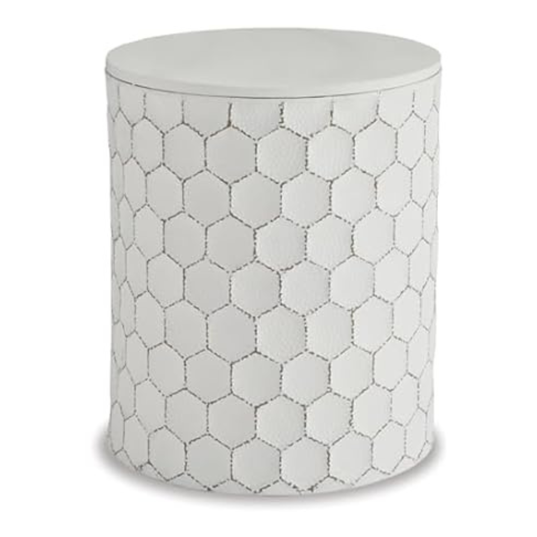 Ashley Polly Geometric Honeycomb Indoor & Outdoor Accent Stool