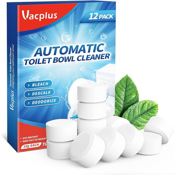 12-Pack Vacplus Automatic Toilet Bowl Cleaner Tablets