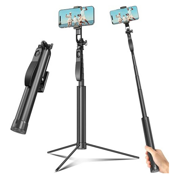 72" Extendable Selfie Stick Travel Tripod W/ Remote Control