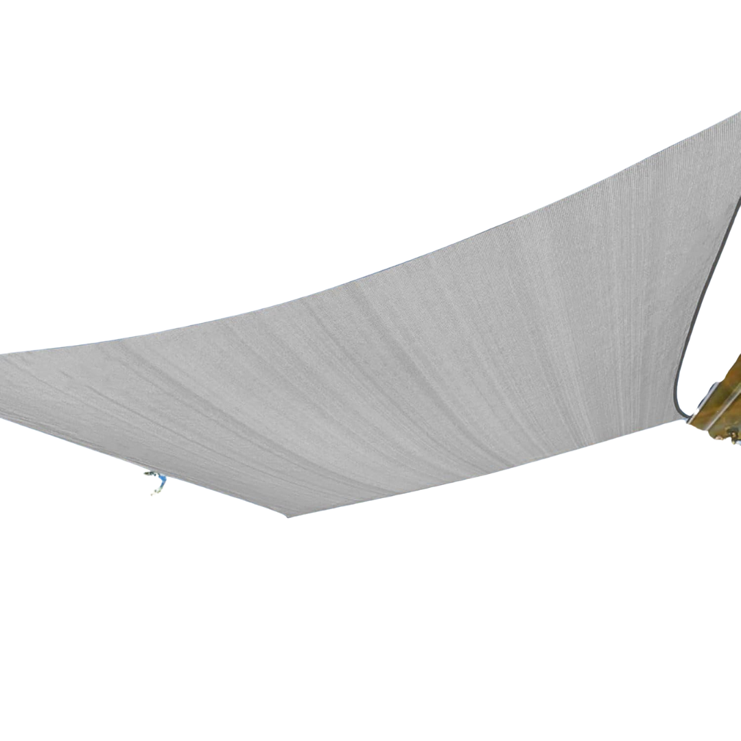 Artpuch 10ft x 10ft Light Grey Rectangle Sun Shade Sail