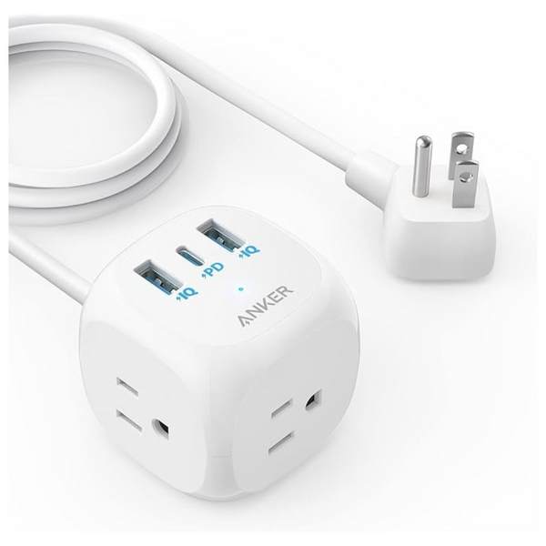 Anker 20W USB-C 321 Power Strip With 3 Outlets & 5ft Cord