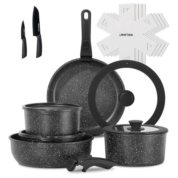 17-Piece PFAS/PFOA Free Non Stick Pots & Pans Set