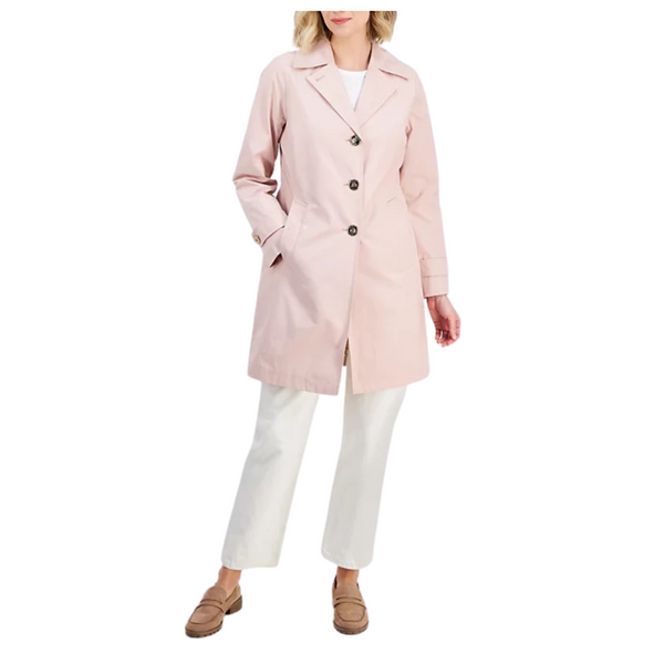 MICHAEL Michael Kors Women's Notched Collar Button-Front Coat