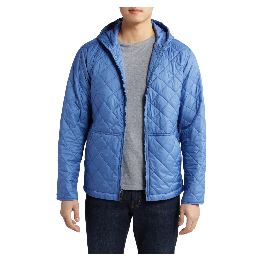 Peter Millar Essex Hooded Puffer Jacket (Blue)