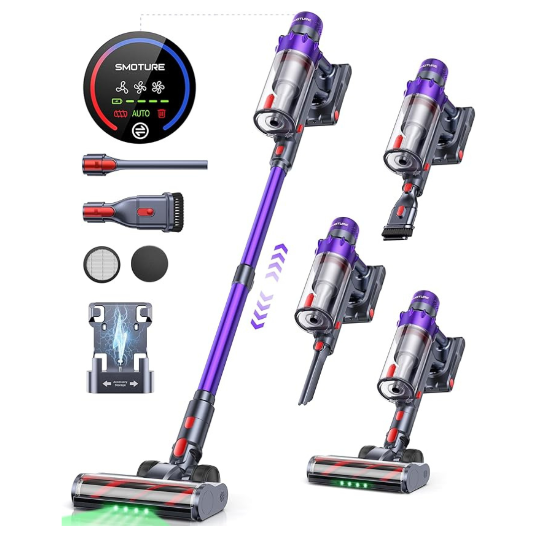 Smoture 550W 45KPA 60 Mins Runtime Cordless Handheld Vacuum Cleaner