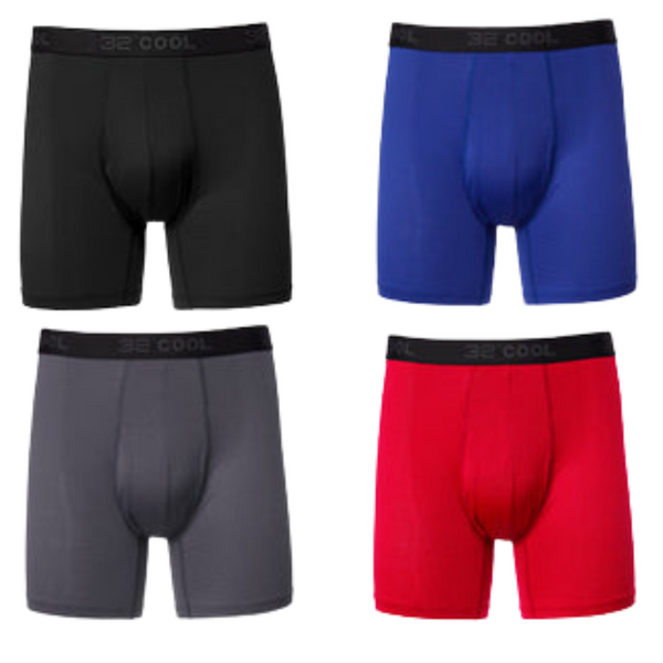 4-Pack 32 Degrees Men's Active Mesh Boxer Brief (various colors)