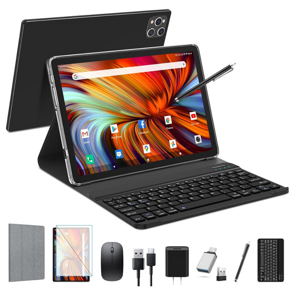 Eitomin 10" 128GB Wi-Fi Tablet with Keyboard