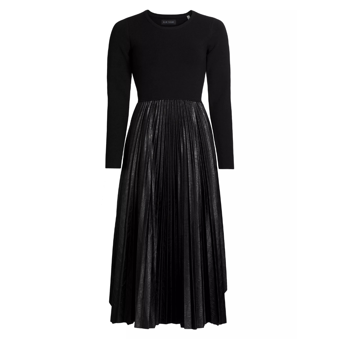 Elie Tahari Amalia Pleated Dress