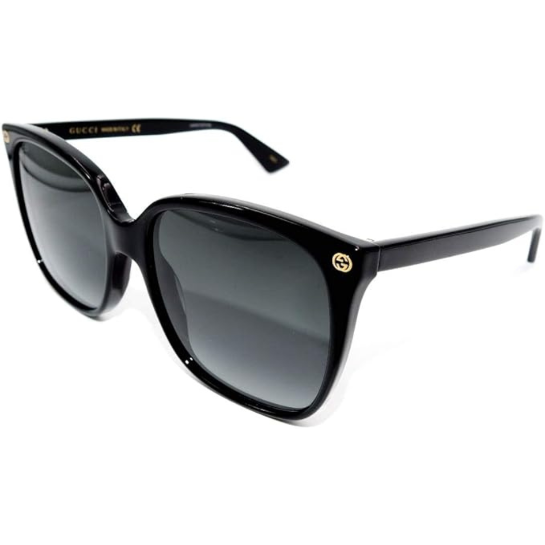 Gucci Women's Lightness Square Sunglasses (Black/Grey)